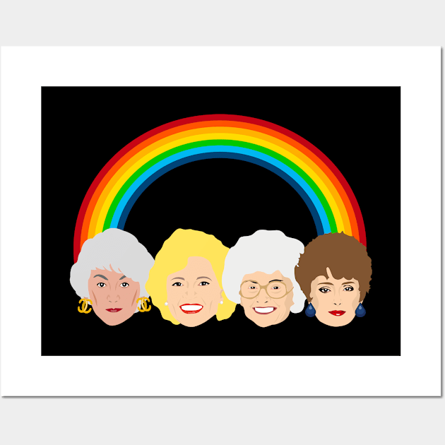 The Golden Girls LGBT Pride Rainbow Wall Art by Greg12580